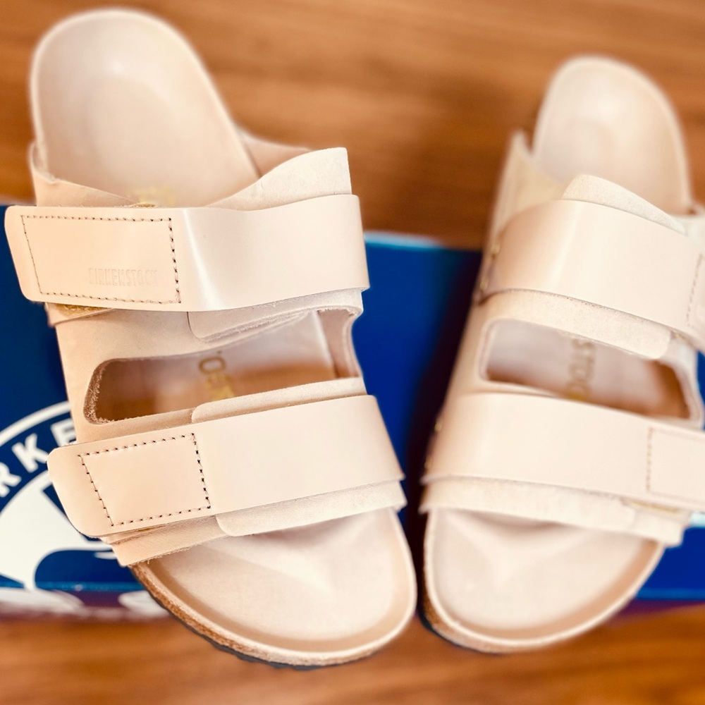 Birkenstock Double Strap Sandals Comfortable Slip-On Design - Picture 2 of 8
